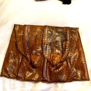 Vintage Cobra Snake Skin Clutch